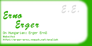 erno erger business card